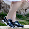 Pantofi sport dama 682 lac negru combinat