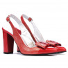 Women sandals 1267 patent red combined
