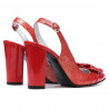 Women sandals 1267 patent red combined