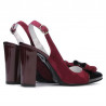 Women sandals 1267 bordo antilopa+patent bordo