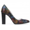 Women stylish, elegant shoes 1261 black pastel