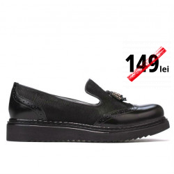 Women casual shoes 659 patent black combined