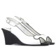 Sandale dama 596 alb+negru