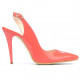 Women sandals 1235 patent red coral