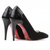 Women stylish, elegant shoes 1230 black antilopa+patent black