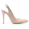 Women sandals 1235 patent beige pearl