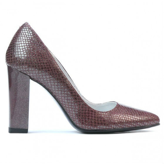 Women stylish, elegant shoes 1261 piton bordo