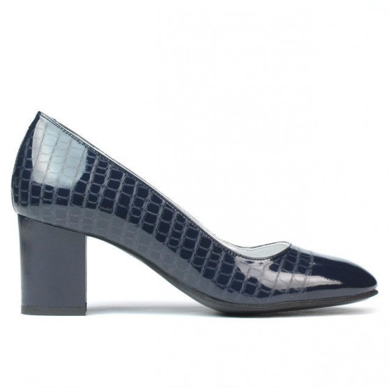Women stylish, elegant shoes 1268 patent indigo
