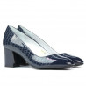 Women stylish, elegant shoes 1268 patent indigo