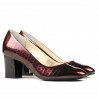 Women stylish, elegant shoes 1268 patent bordo