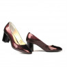 Women stylish, elegant shoes 1268 patent bordo
