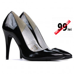 Women stylish, elegant shoes 1241 patent black