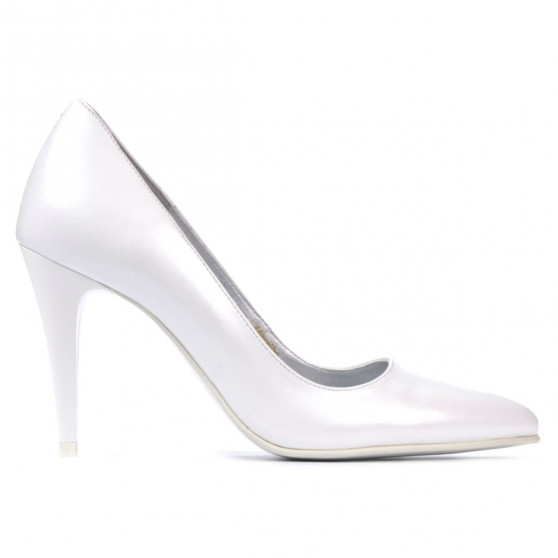 Pantofi eleganti dama 1246 alb sidef
