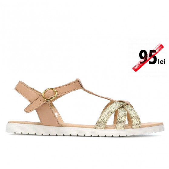 Women sandals 5038 golden combined