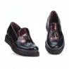 Women casual shoes 659 patent indigo+bordo