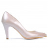 Women stylish, elegant shoes 1234 cappuccino pearl