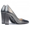Women stylish, elegant shoes 1261 gray metalizat