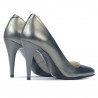 Women stylish, elegant shoes 1246 gray metalizat