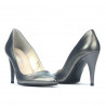 Women stylish, elegant shoes 1246 gray metalizat