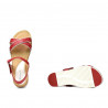 Women sandals 5061 ginger+white