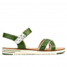 Women sandals 5061 green+white