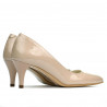 Women stylish, elegant shoes 1242 patent beige pearl