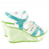 Women sandals 5006 patent green