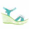 Women sandals 5006 patent green