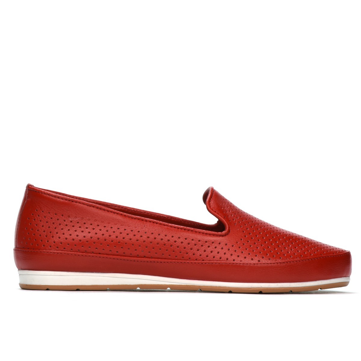 red women loafers
