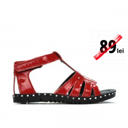 Small children sandals 66c patent red