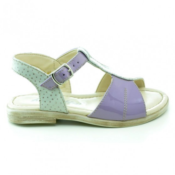Small children sandals 40c patent purple+beige