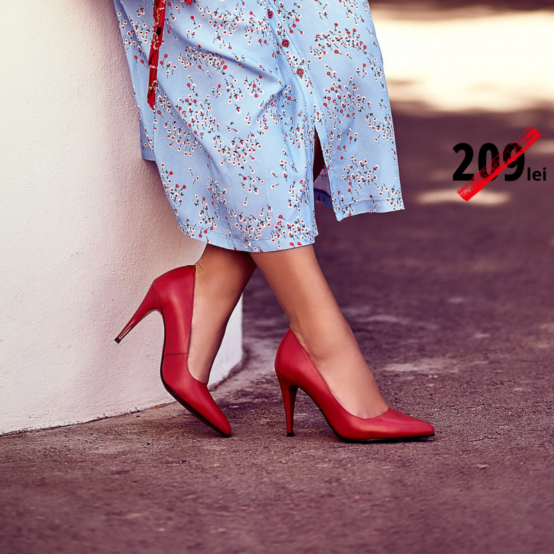 Pantofi eleganti dama 1234 rosu - lifestyle