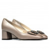 Women stylish, elegant shoes 1274 cappuccino pearl