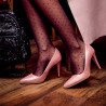 Women stylish, elegant shoes 1246 pudra