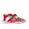 Small children sandals 18c patent red