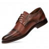 Men stylish, elegant shoes 880 a cognac combined