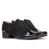 Women casual shoes 652 patent black combined