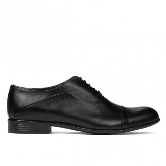 Men stylish, elegant shoes 762 black