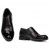 Men stylish, elegant shoes 765 patent black combined