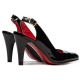 Women sandals 1236 patent black