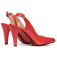 Women sandals 1236 patent red coral
