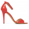 Women sandals 1238 patent red coral