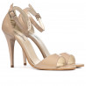 Women sandals 1238 patent beige pearl
