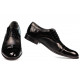 Men stylish, elegant shoes 763 patent black combined