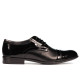 Pantofi eleganti barbati 763 lac negru combinat