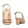 Women sandals 1251 patent ivory