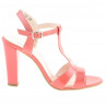 Women sandals 1239 patent red coral