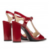 Women sandals 1258 patent burgundy