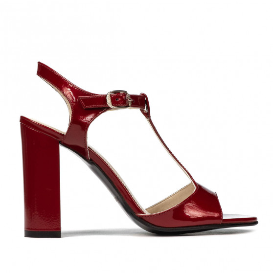 Women sandals 1258 patent burgundy