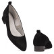 Women stylish, elegant, casual shoes 1285 black antilopa